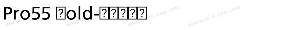 Pro55 Bold字体转换